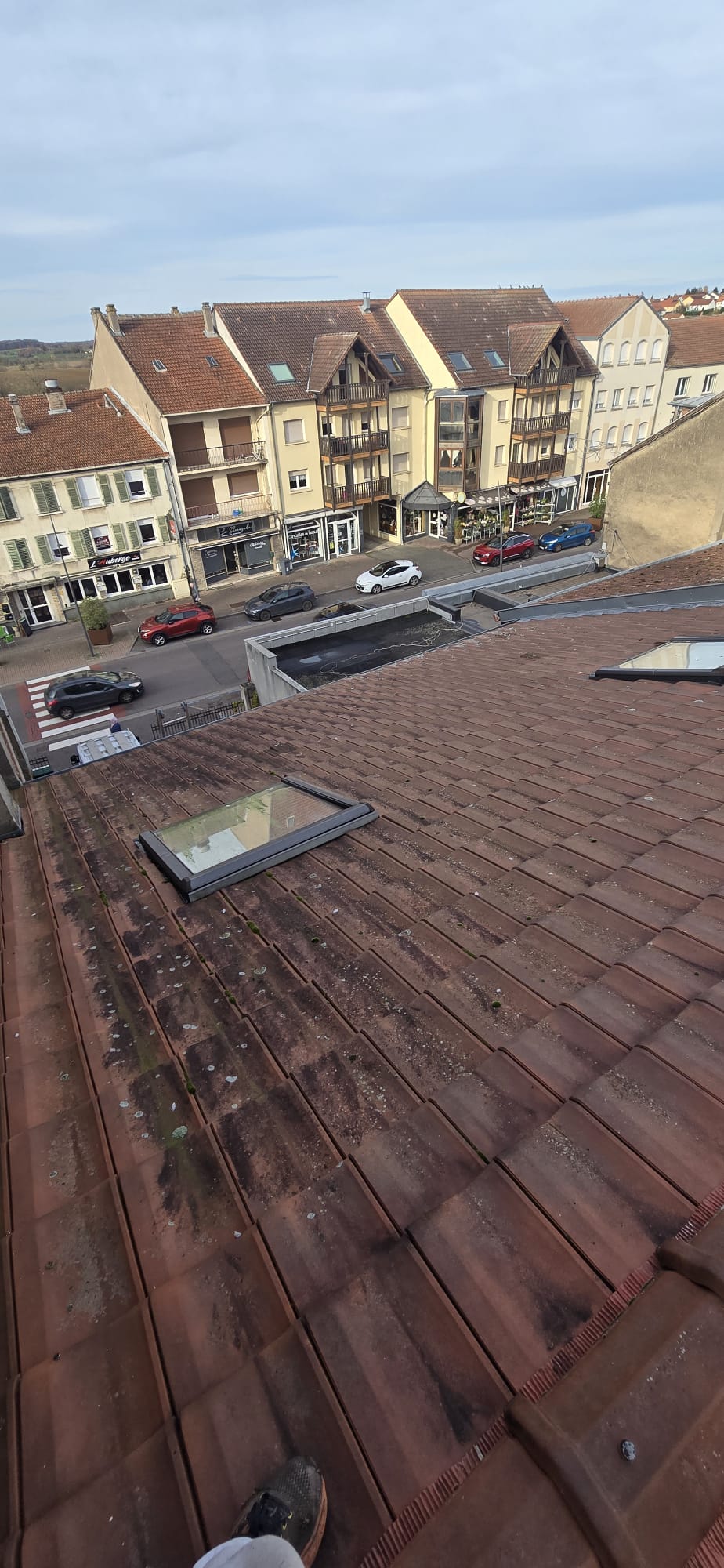 Vue depuis la toiture — chantier couvreur